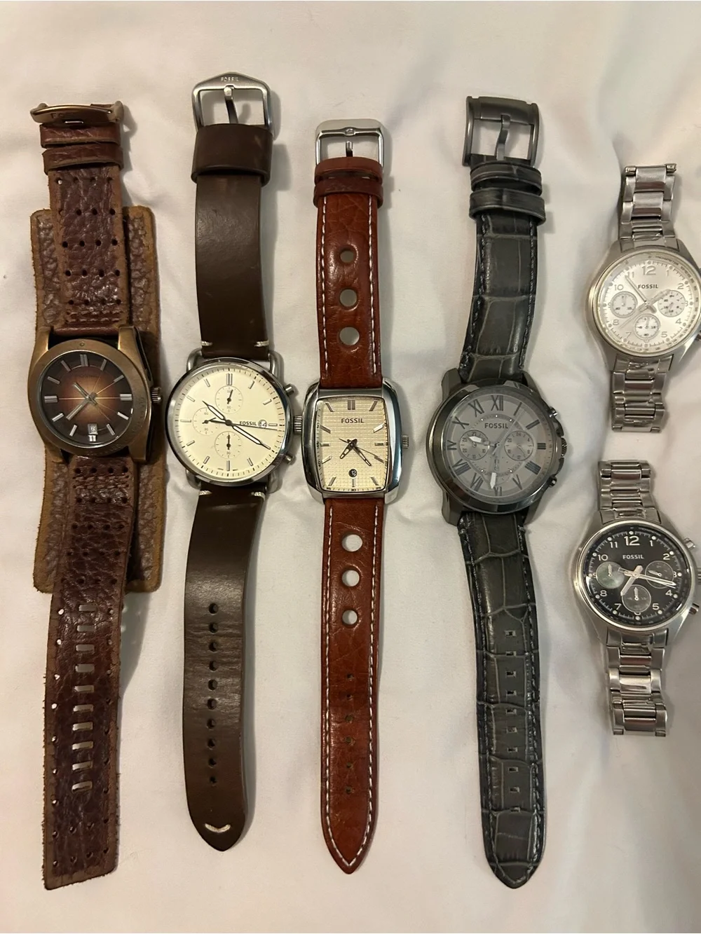 Lot of Fossil watches